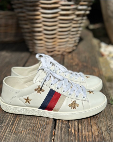 Tenisky dámské Gucci Off white Ace Bee and Stars